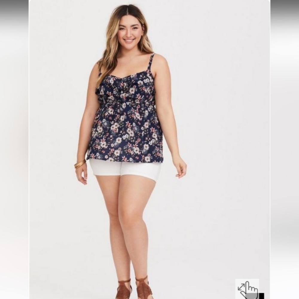 Torrid Babydoll floral challis cami sz 3